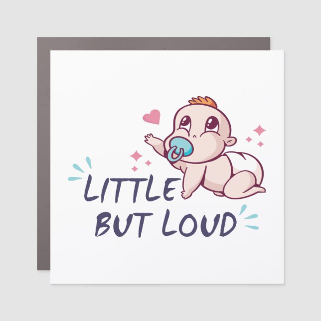 Little but loud tank top car magnet (Front)