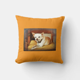 Little But Mighty Mia Throw Pillow