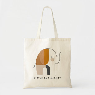 Little But Mighty Minimalist Elephant Tote Bag