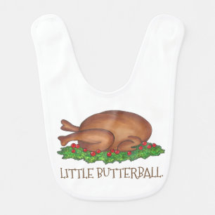 Little Butterball Thanksgiving Turkey Platter Food Baby Bib