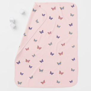 little butterflies pattern baby blanket