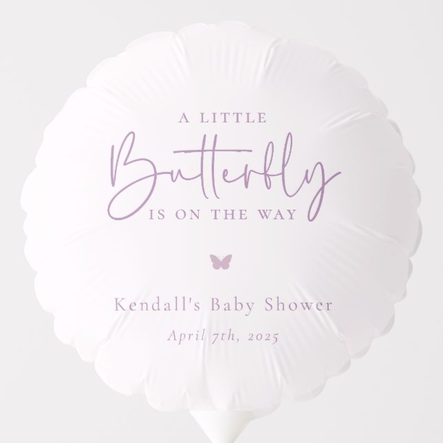 Little Butterfly Baby Shower Balloon (Front)