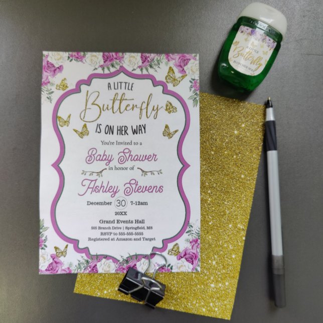 Little butterfly baby shower invitation (Creator Uploaded)