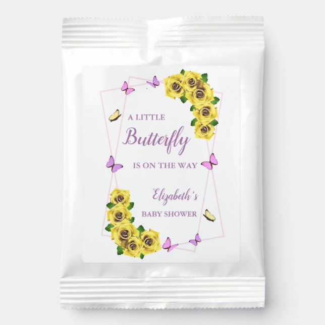 Little Butterfly Baby Shower Lemonade Drink Mix (Front)