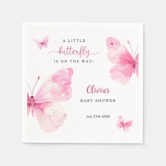 Little Butterfly Baby Shower Napkins