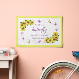 Little Butterfly Baby Shower Pennant