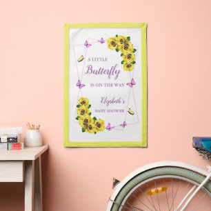 Little Butterfly Baby Shower Pennant