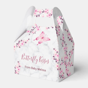 Little Butterfly Cherry Blossom Baby Shower Favor Boxes