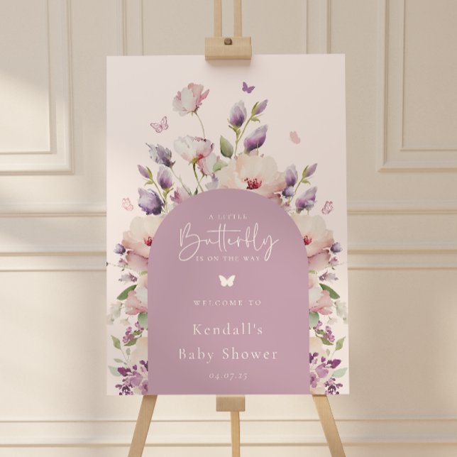 Little Butterfly Garden Baby Shower Welcome Foam Board (Creator Uploaded)