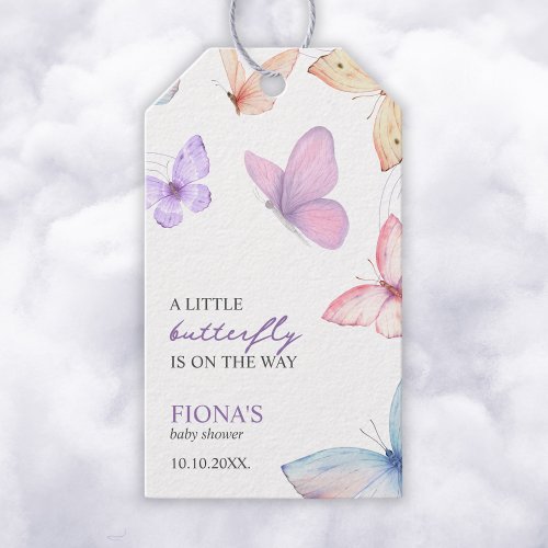 Little Butterfly Girl Baby Shower Cute Gift Tags