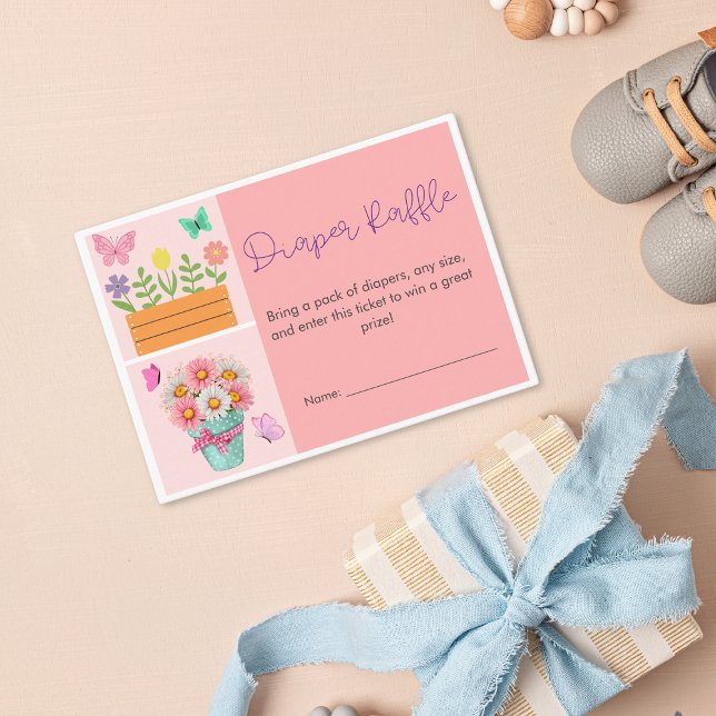 Little Butterfly is her way Cute Whimsical Pink Enclosure Card (Creator Uploaded)