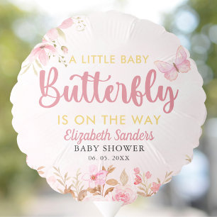 Little Butterfly is on the Way, Baby Shower Girl Balloon
