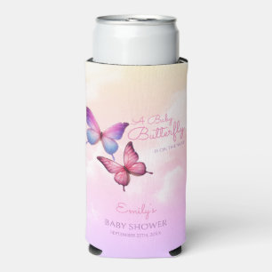 Little Butterfly Magical Baby Shower  Seltzer Can Cooler