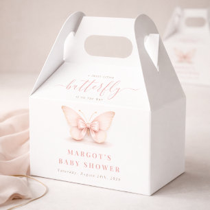 Little Butterfly On The Way Neutral Baby Shower Favor Boxes