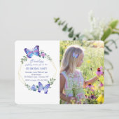 Little Butterfly Photo Invitation (Standing Front)