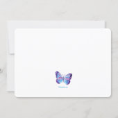 Little Butterfly Photo Invitation (Back)
