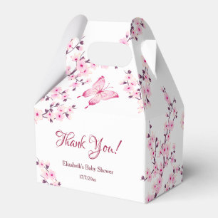 Little Butterfly Thank You Baby Shower Favor Boxes