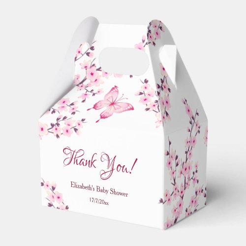 Little Butterfly   Thank You Baby Shower Favor Boxes