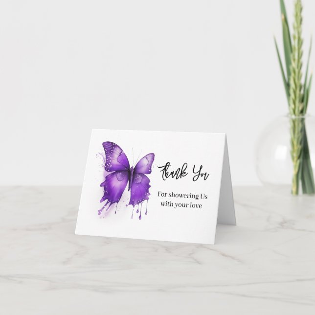 Little butterfly thank you card  (Front)