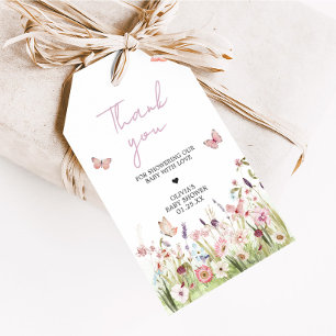 Little Butterfly Wildflower Baby Shower Favor Tags