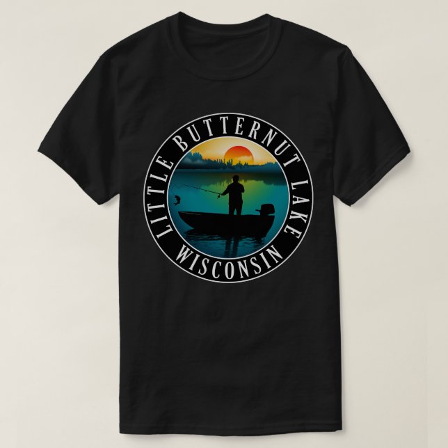 Little Butternut Lake Wisconsin Fishing T-Shirt (Design Front)