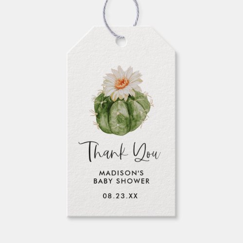 Little Cactus Succulent Baby Shower Gift Thank You Gift Tags