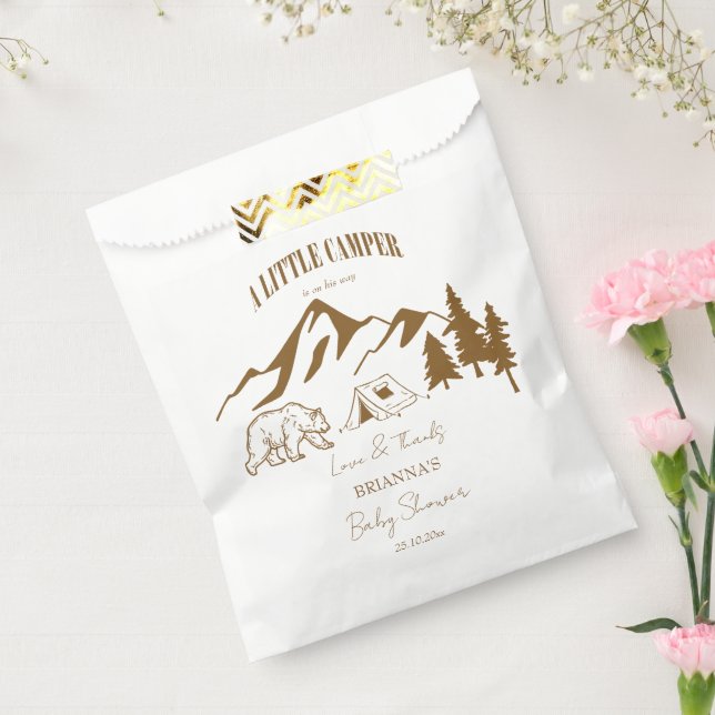 Little camper adventure boho baby shower favor bag (Sealed)