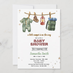 Little Camper Baby Shower Invitation