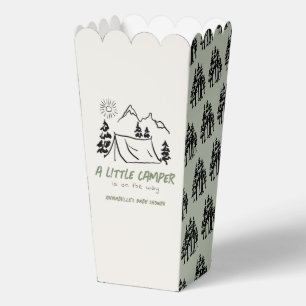 Little Camper Hand-drawn Tent Boy Baby Shower Favor Boxes