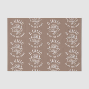 Little camper is on the way baby shower tissue paper