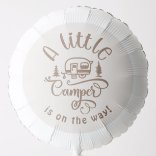Little Camper is on the way minimalist brown Balloon