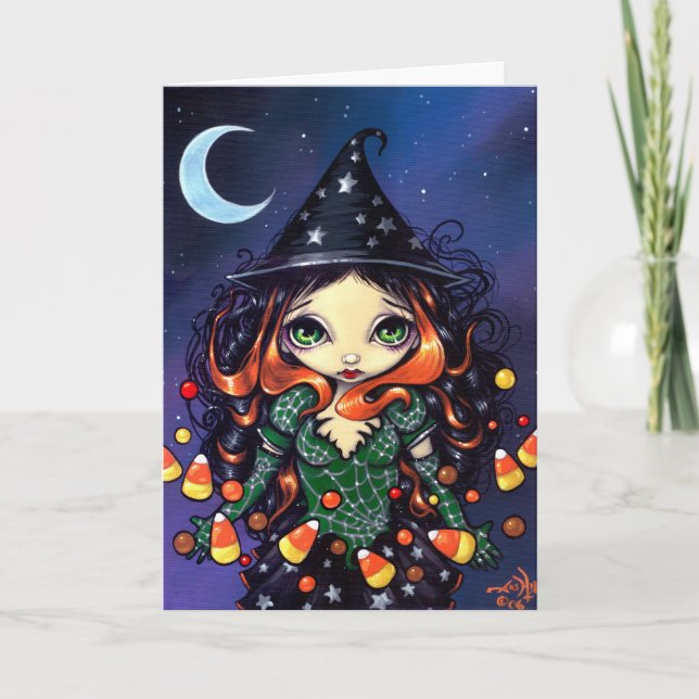 "Little Candy Witch" Greeting Card (Front)