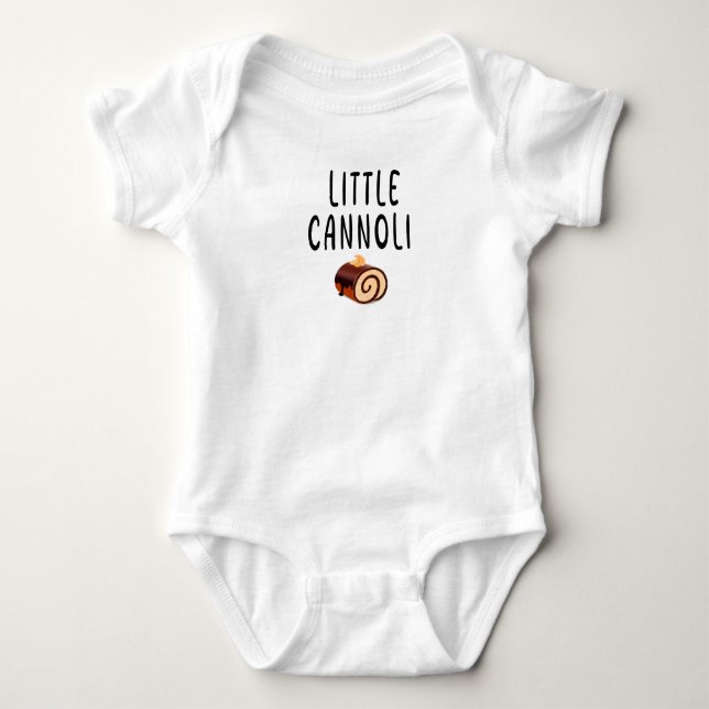 Little Cannoli Baby  Pastry shirt ,Hipster Baby  (Front)