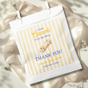 Little Cannoli Yellow Blue Italian Baby Shower Favor Bag