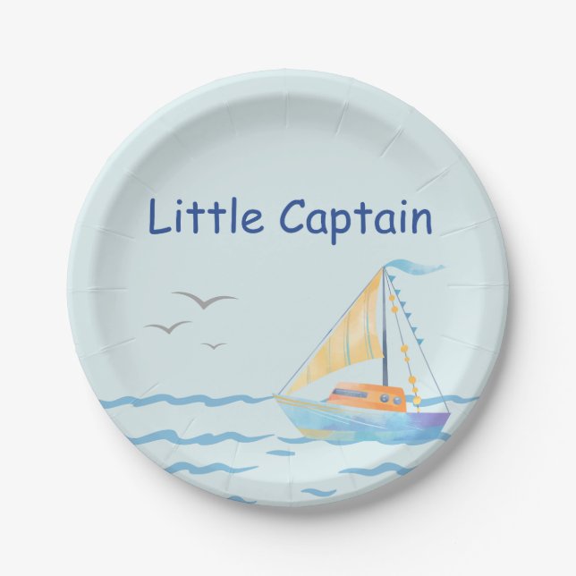 Little Captain Party Plate (Front)