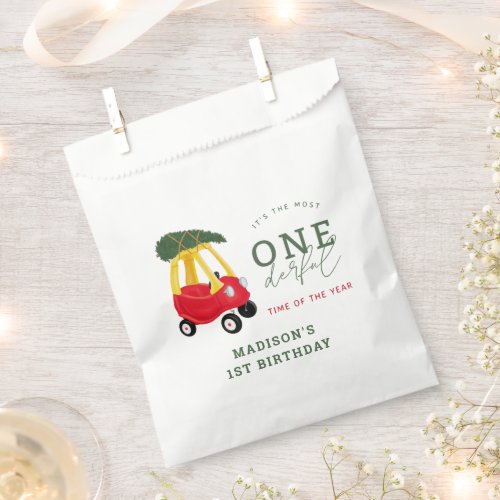 Little Car Holiday Onederful Birthday Favors  Favor Bag