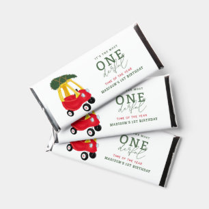 Little Car Holiday Onederful Birthday Favors Hershey Bar Favors