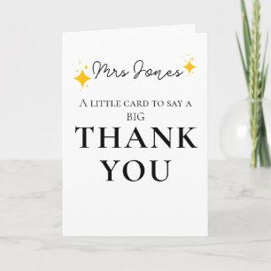 Little Card to Say a Big Thank You Appreciation