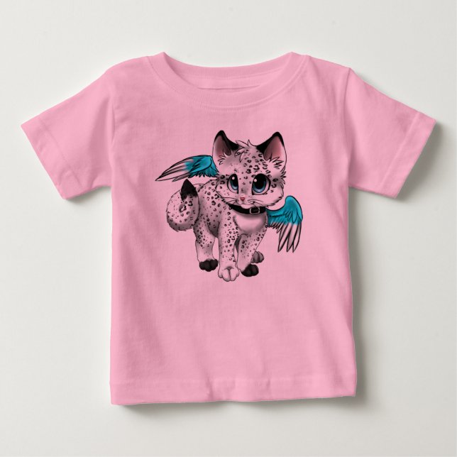 Little Cartoon Angel Cat Baby T-Shirt (Front)
