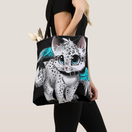 Little Cartoon Angel Cat Tote Bag