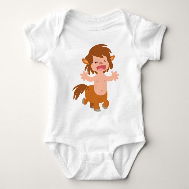 Little Cartoon Centaur Baby Apparel Bodysuit (Front)