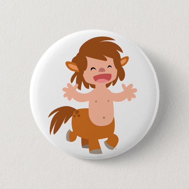 Little Cartoon Centaur Pinback Button (Front)