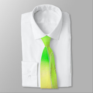 Little carved in aged lime green? neck tie