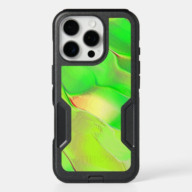 Little carved in aged lime green? otterbox iPhone case (Back)