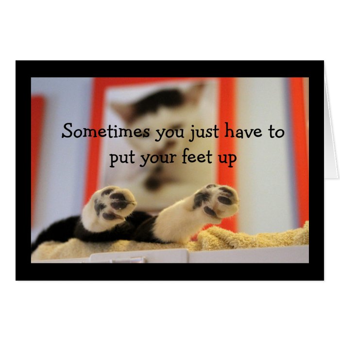 Little Cat Feet Get Well Wishes Card Zazzle