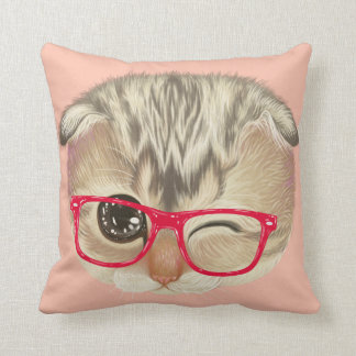 Little cat throw pillow