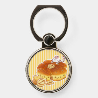 Little Cat & Walnut bread Phone Ring Stand