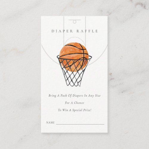 Little Champ Basketball Diaper Raffle Baby Shower