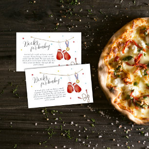 Little Champion Boxing Books For Baby Shower Enclosure Card