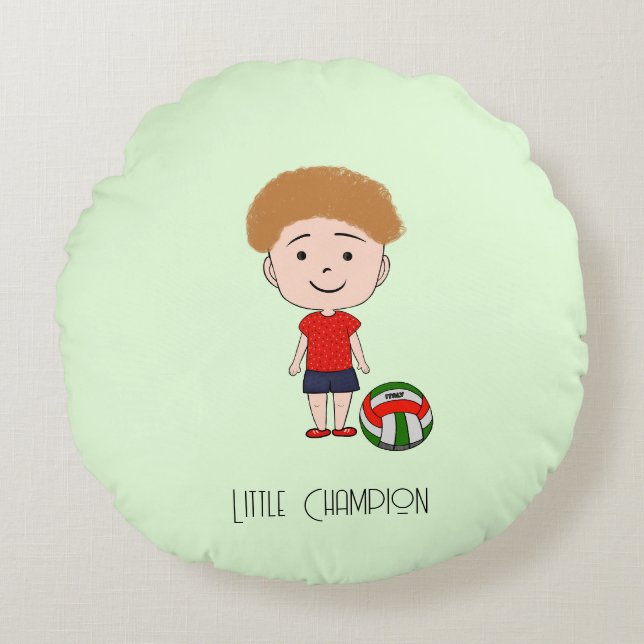 Little champion  round pillow (Front)